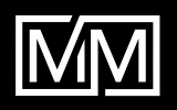 MM - Michael Mäder - Logodesign weiß auf schwarz